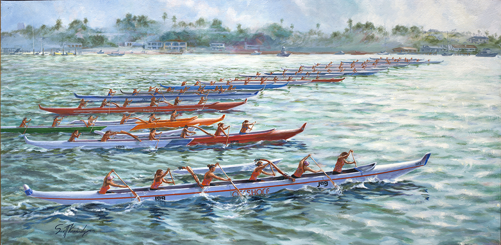 Outrigger Race to Catalina | Art by Scott Kennedy